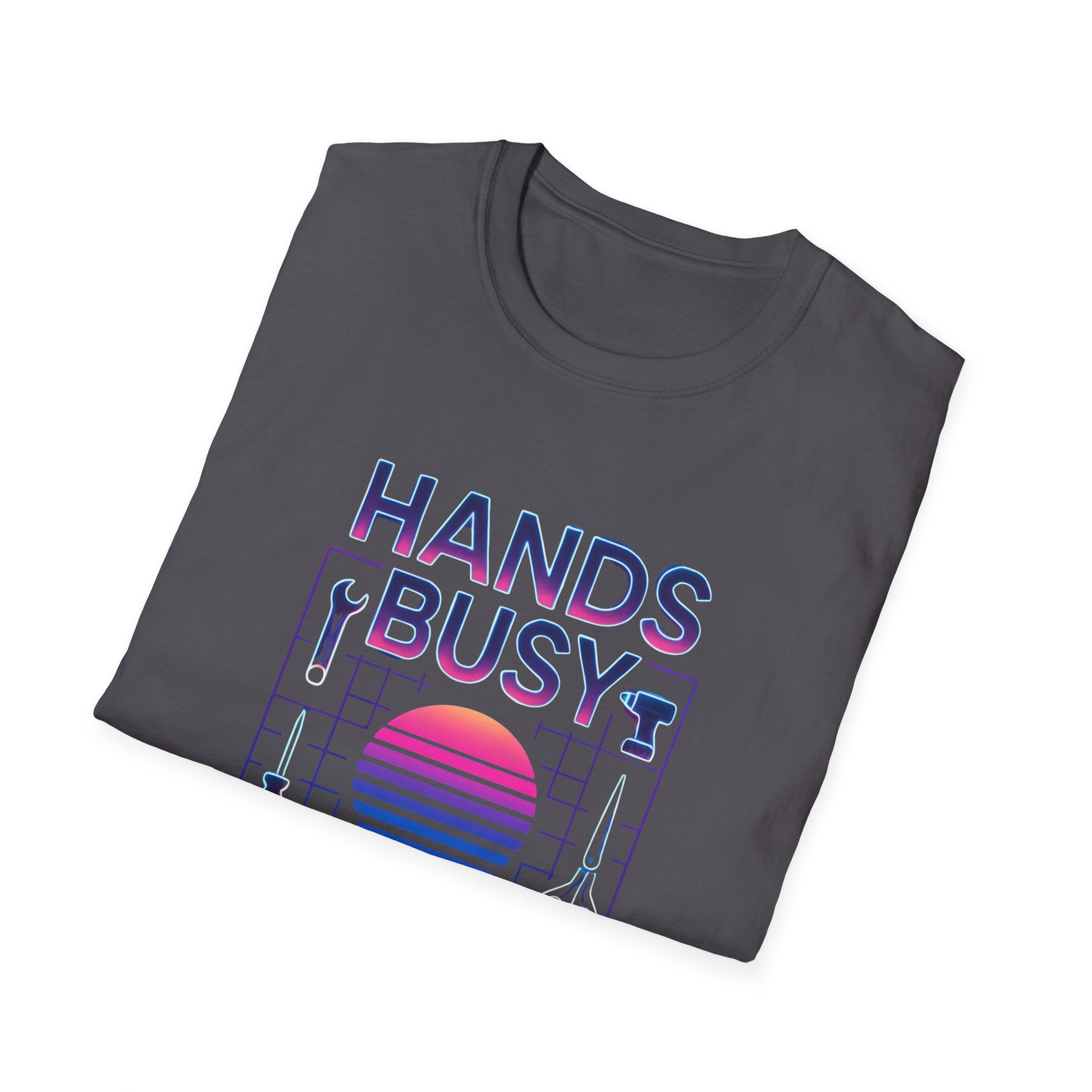 Busy Hands Neon Sign T-Shirt